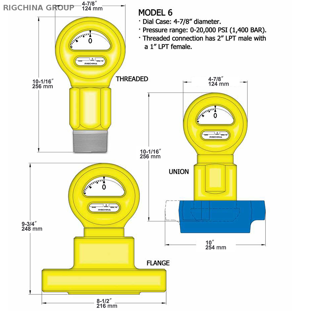 F型泥浆泵压力表（6型）